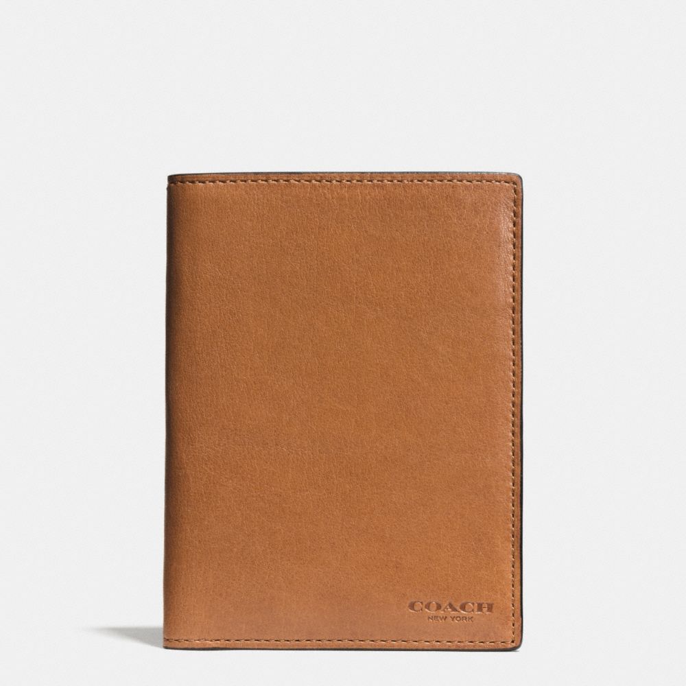 COACH Mens Travel Kits Passport Case In Sport Calf Leather