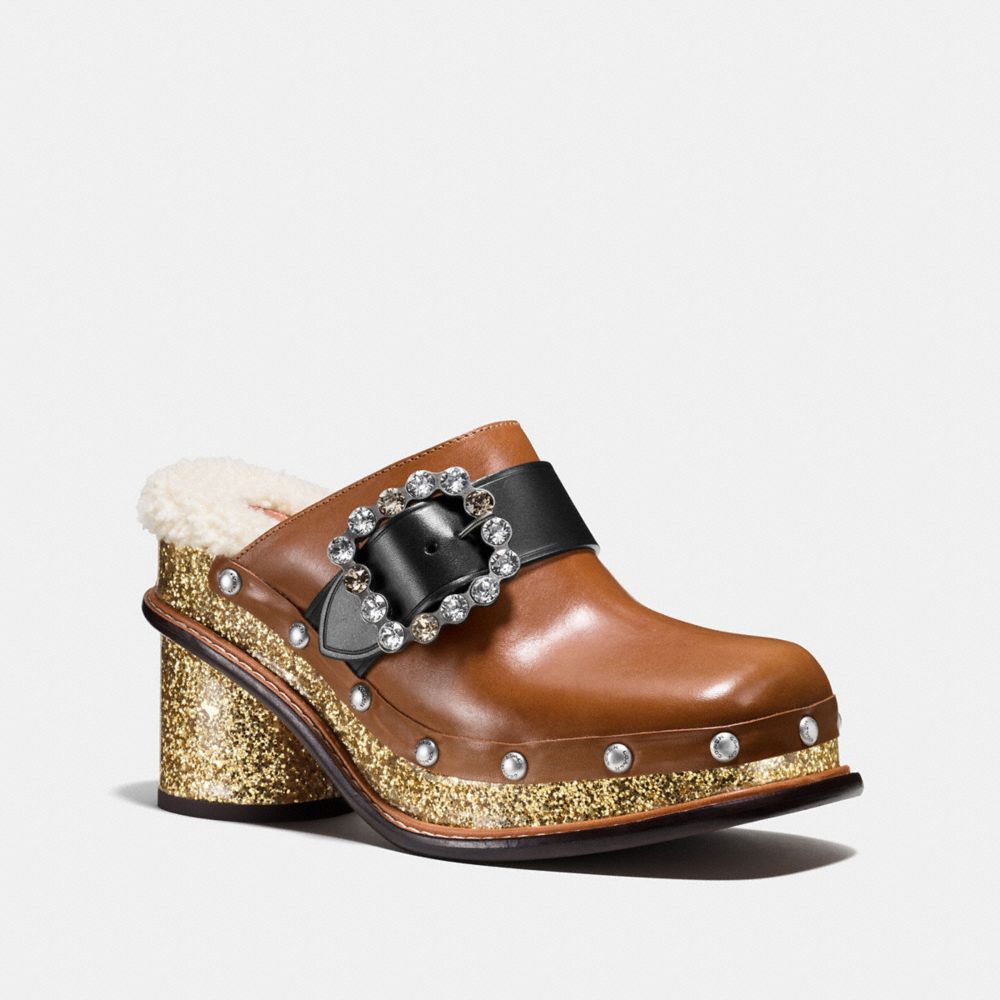 COACH Clog Slide With Glitter Heel