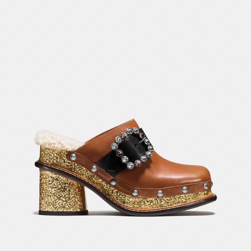 COACH Clog Slide With Glitter Heel