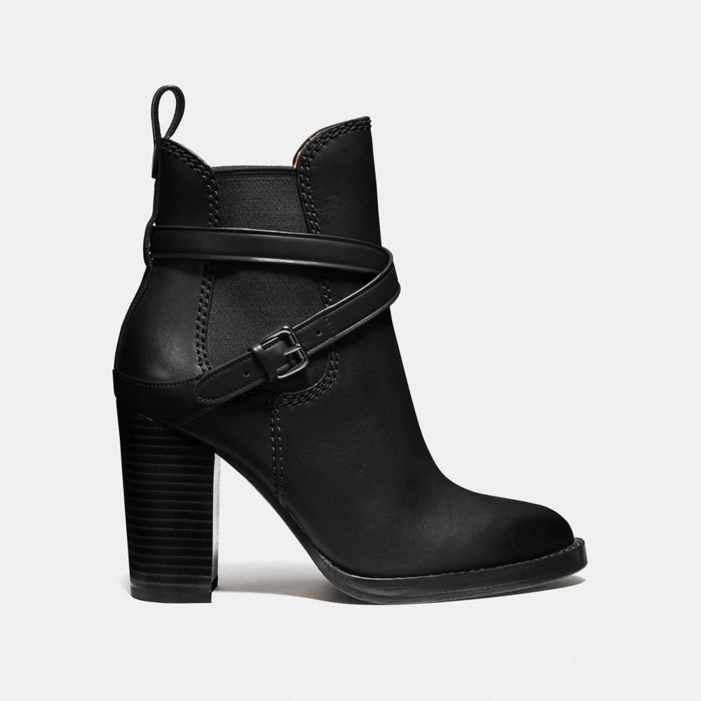 COACH 'Jackson' Bootie (Women) in Black Leather ModeSens