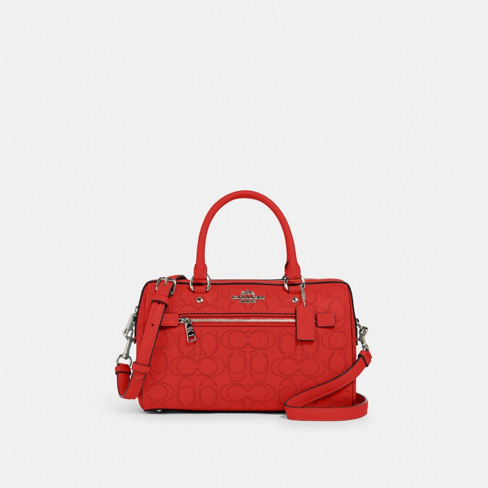 coach red satchel