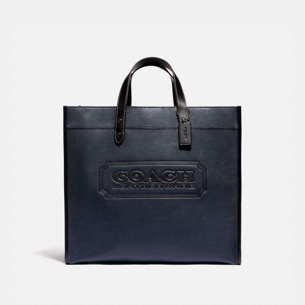 coach navy tote