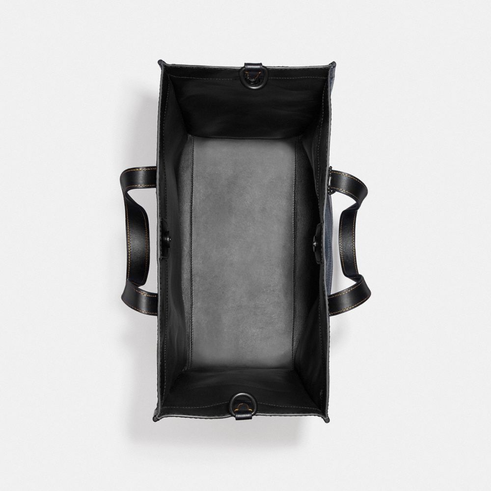 QA_AUTO Field Tote 40 With Coach Badge, Midnight Navy/Black Copper, Product