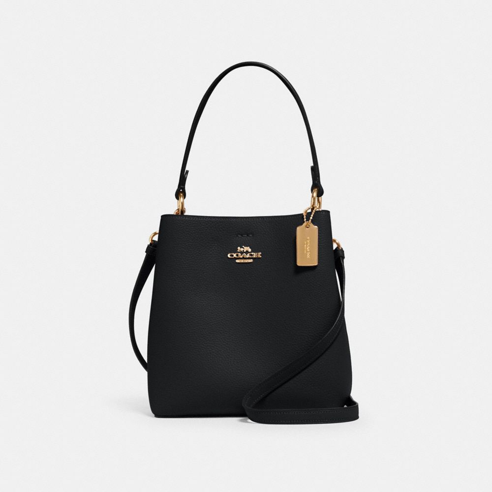 black coach purse with c