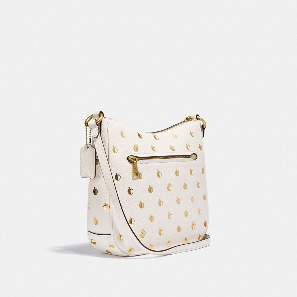 COACH®,Chaise Crossbody With Apple Print,,Angle View
