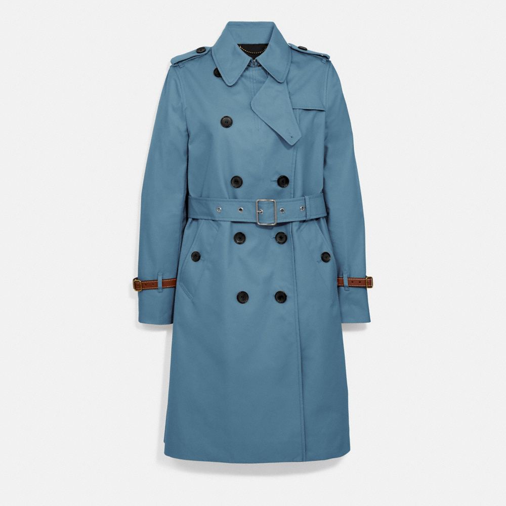 teal long coat