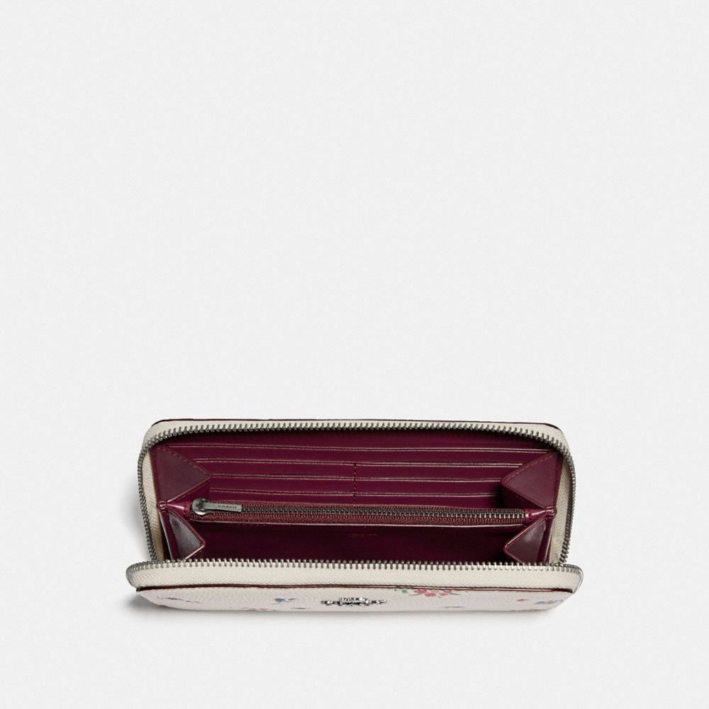 PORTEFEUILLE ACCORD&Eacute;ON ZIPP&Eacute; AVEC IMPRIM&Eacute; FLEURS DES CHAMPS - Alternate View 1