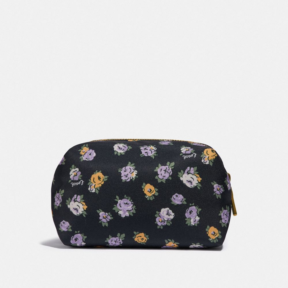 COACH Small Boxy Cosmetic Case With Vintage Rose Print
