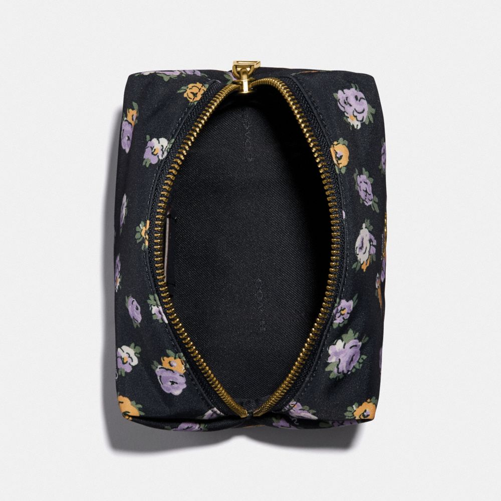 COACH Small Boxy Cosmetic Case With Vintage Rose Print