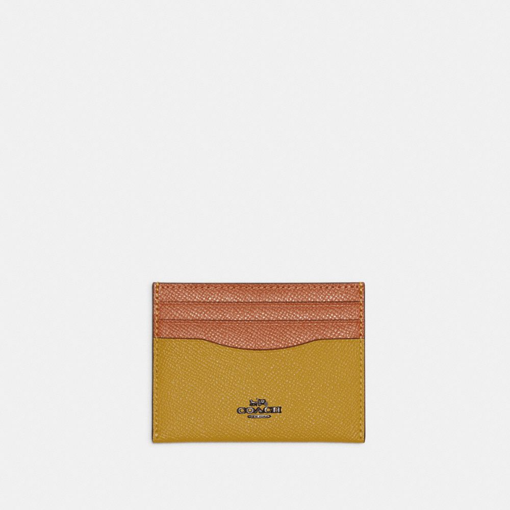 QA_AUTO Card Case In Colorblock, Pewter/Flax, ProductTile