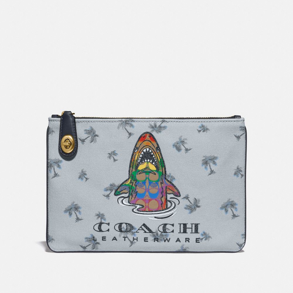 coach shark coin purse