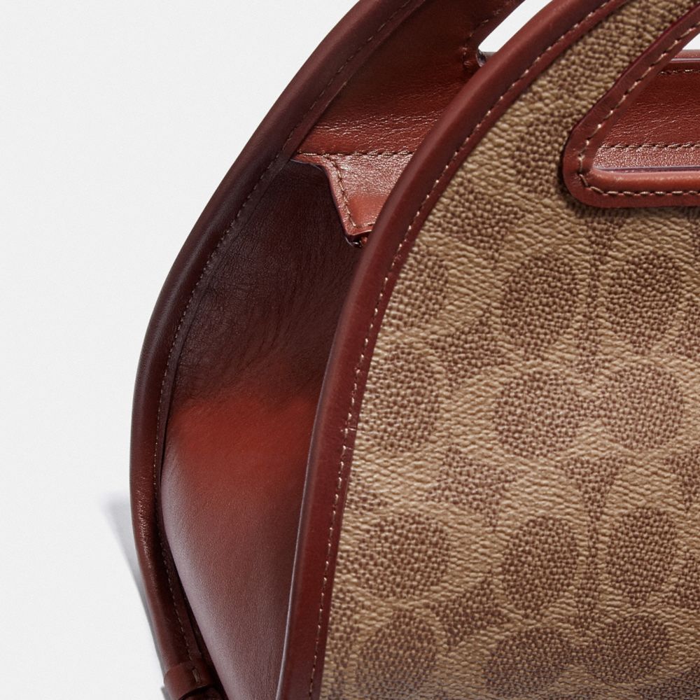 COACH Zip Dome Crossbody In Signature Canvas