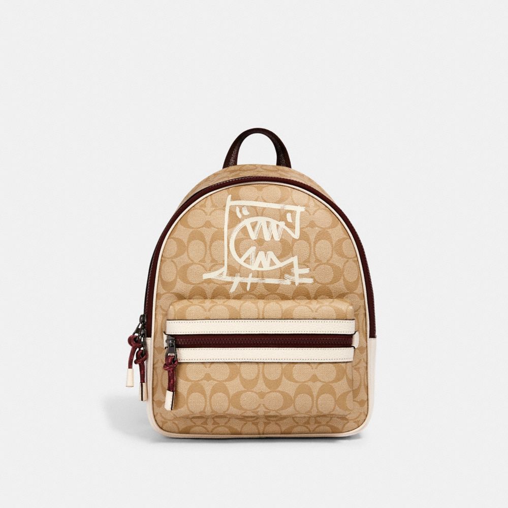 Medium charlie backpack in best sale signature canvas