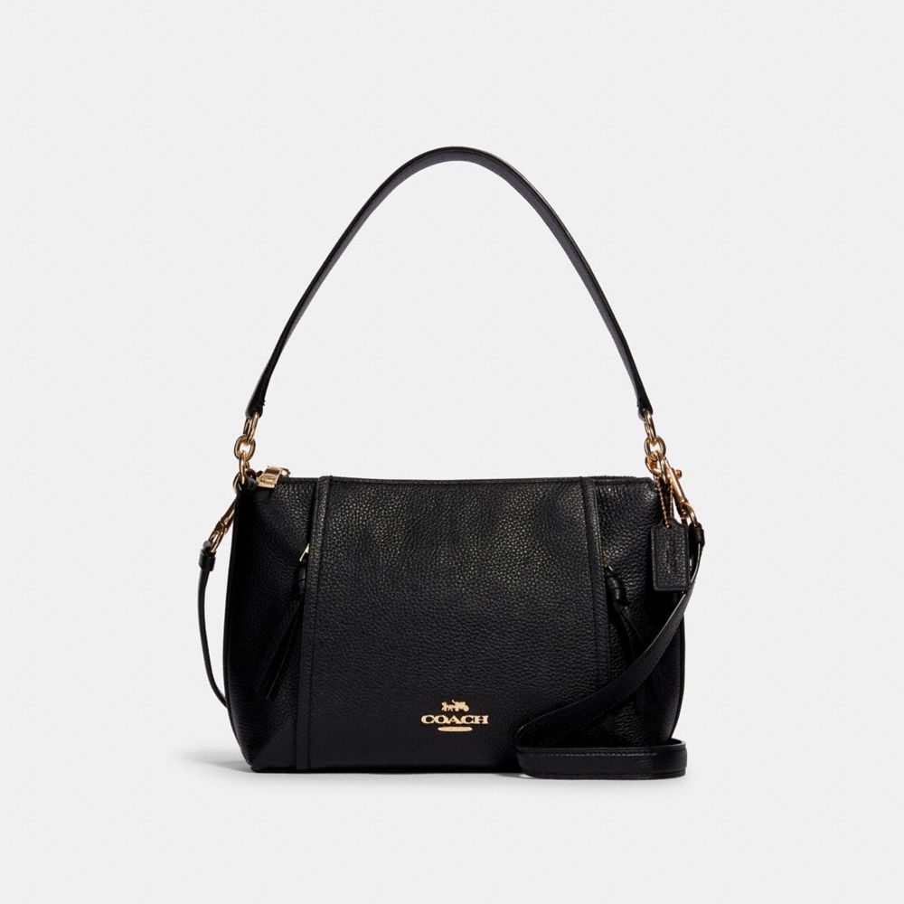 small black shoulder handbag