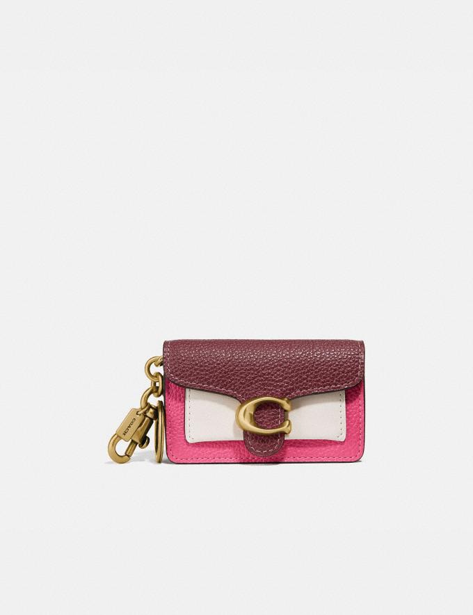 COACH: Mini Tabby Bag Charm In Colorblock