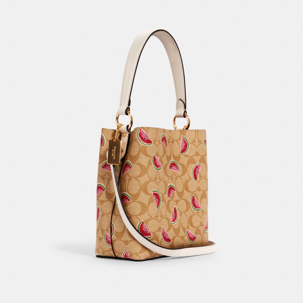 COACH® Outlet Small Town Bucket Bag In Signature Canvas With Watermelon Print