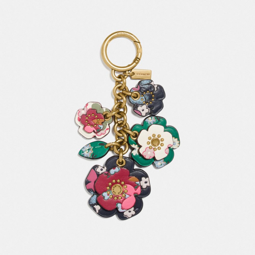 coach tea rose bag charm