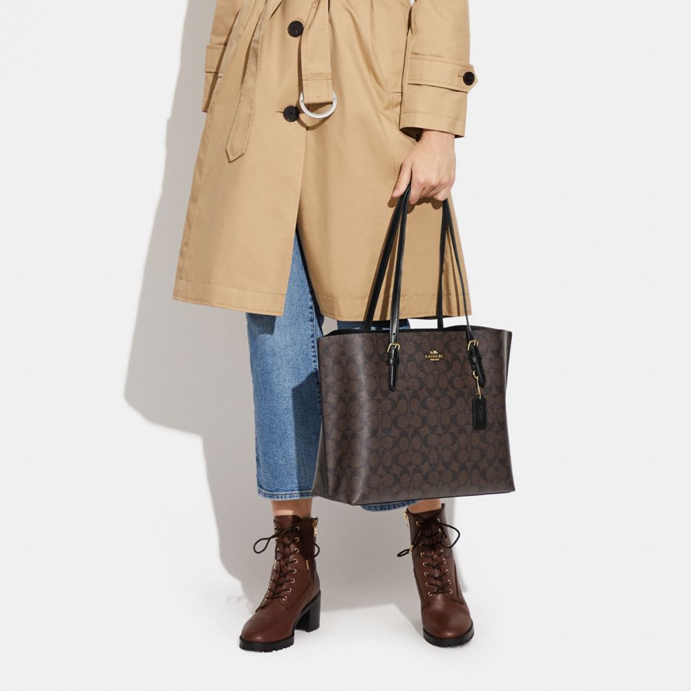 Coach Mollie Tote In Signature Canvas 1665