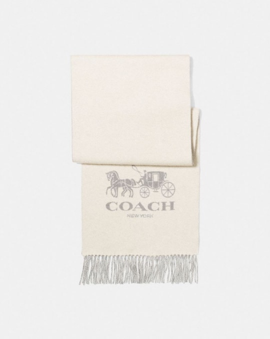 HORSE AND CARRIAGE CASHMERE MUFFLER
