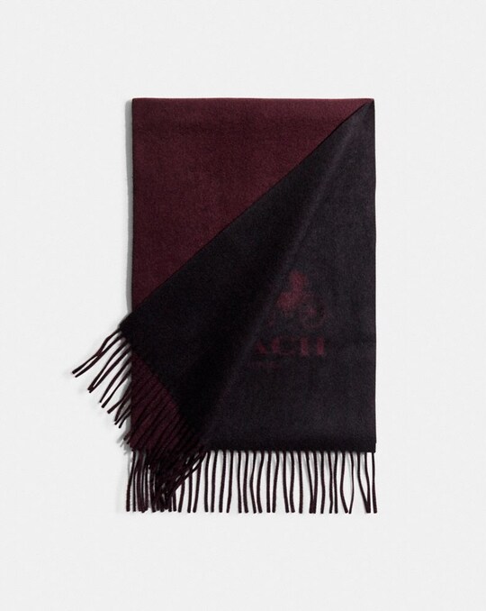 HORSE AND CARRIAGE BICOLOR CASHMERE MUFFLER