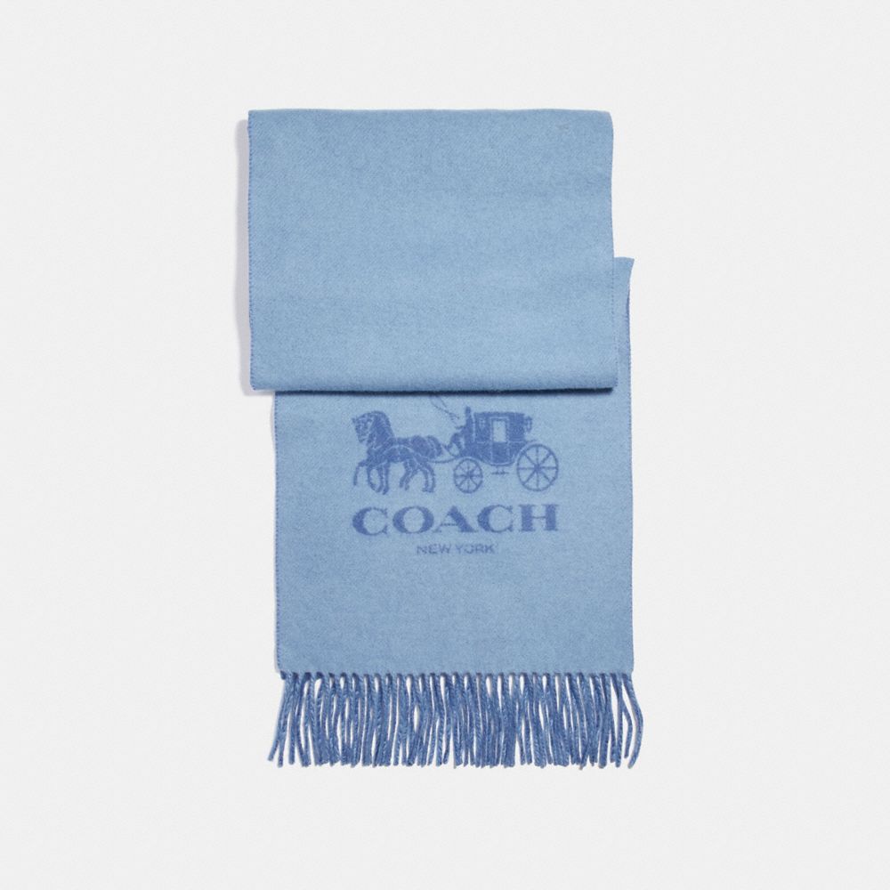 COACH: Horse and Carriage Bicolor Cashmere Muffler