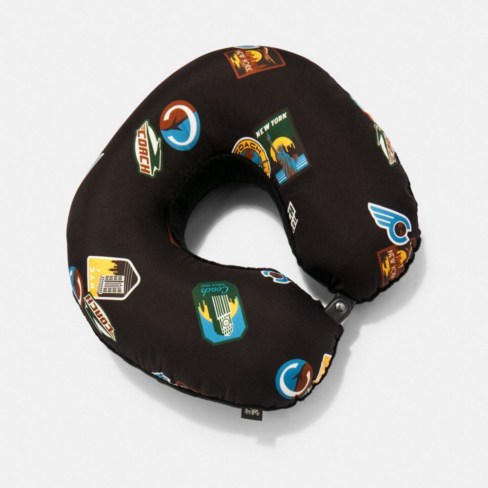 COACH® Outlet PACKABLE TRAVEL PILLOW WITH TRAVEL PATCHES