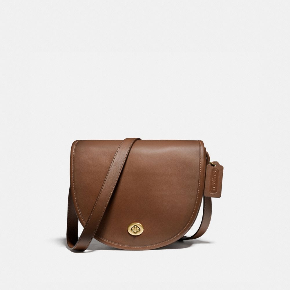 coach leather saddle bag