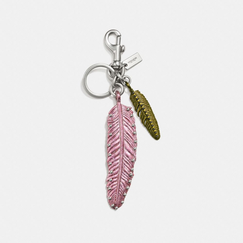 coach feather bag charm