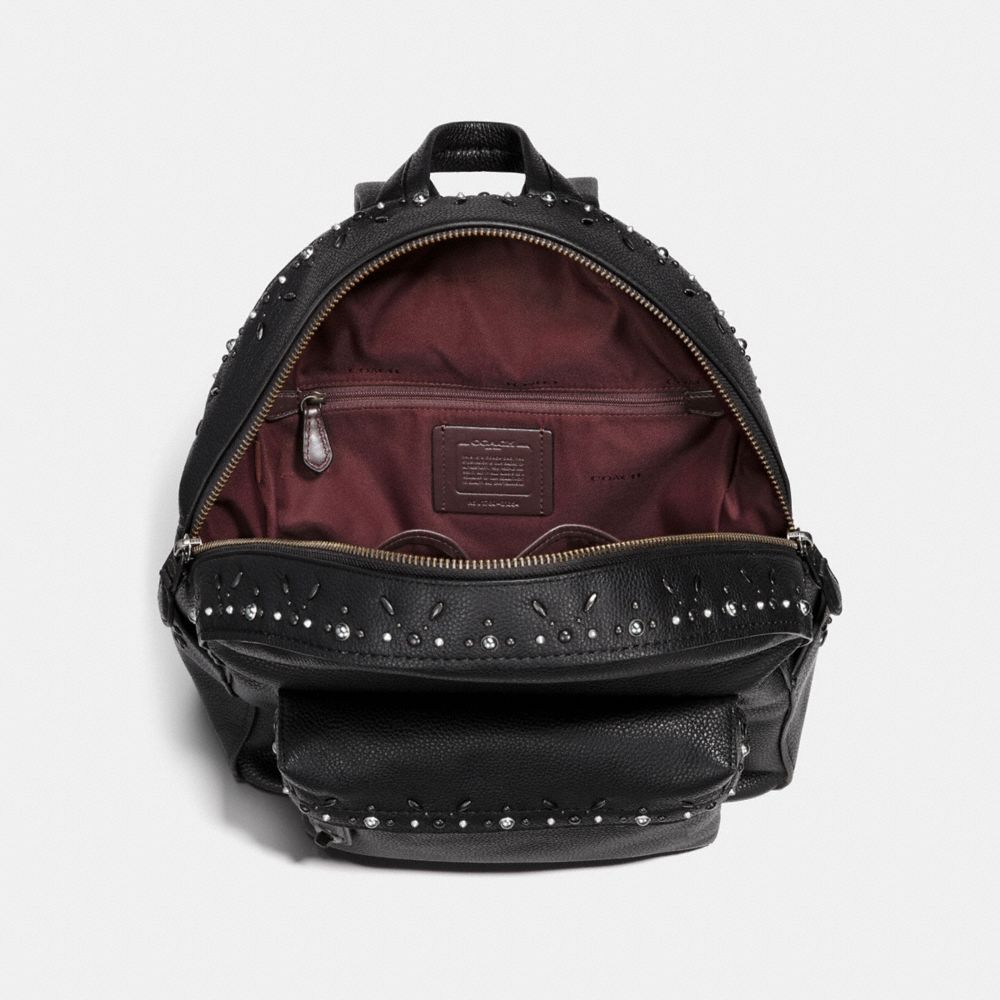 coach campus backpack with rivets