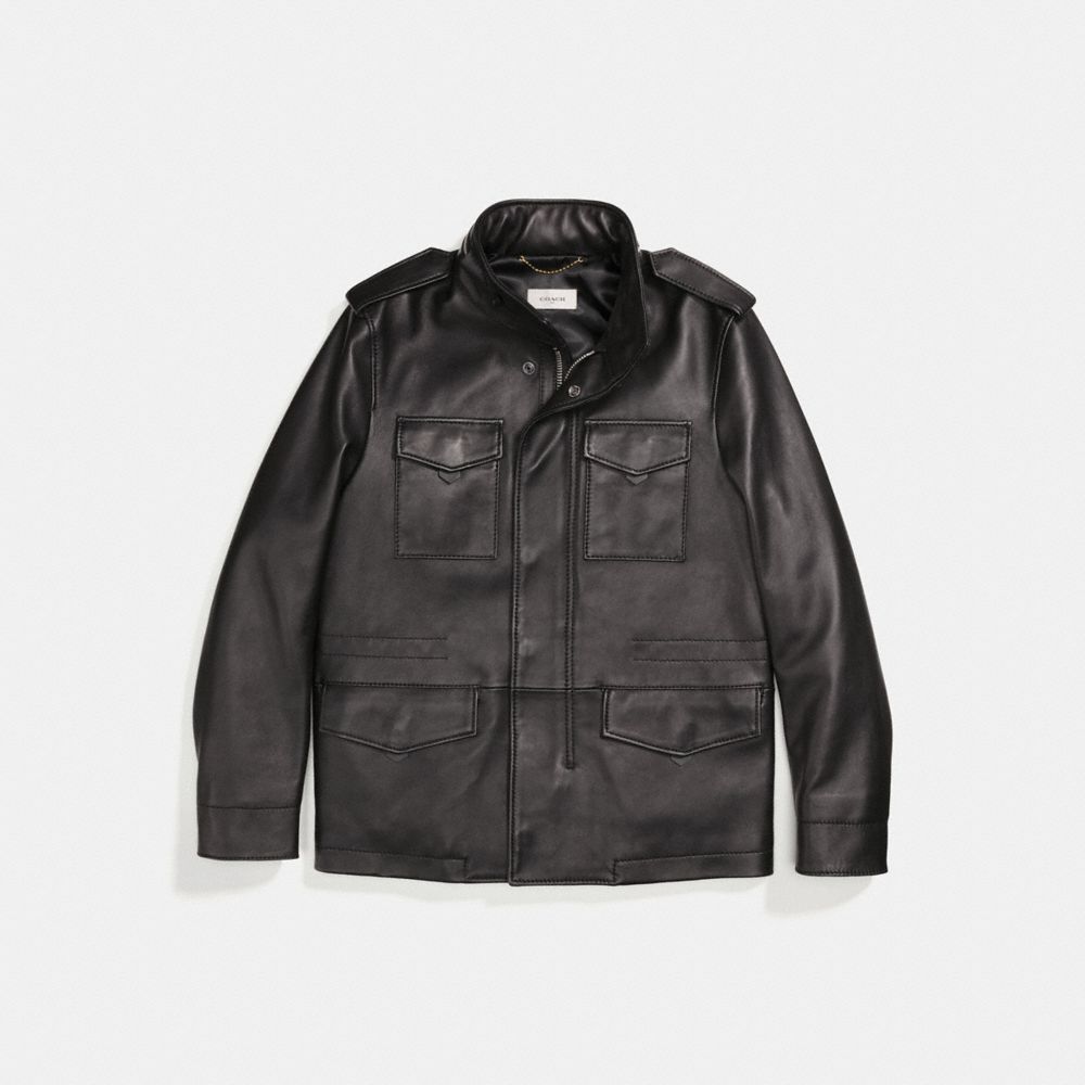 BURNISHED LEATHER M65 JACKET - Alternate View 1