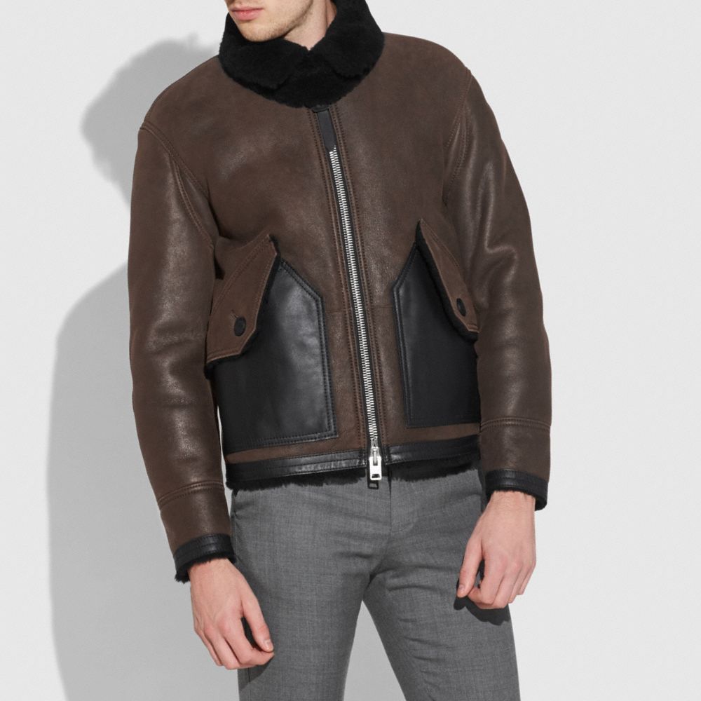 shearling b3 bomber jacket