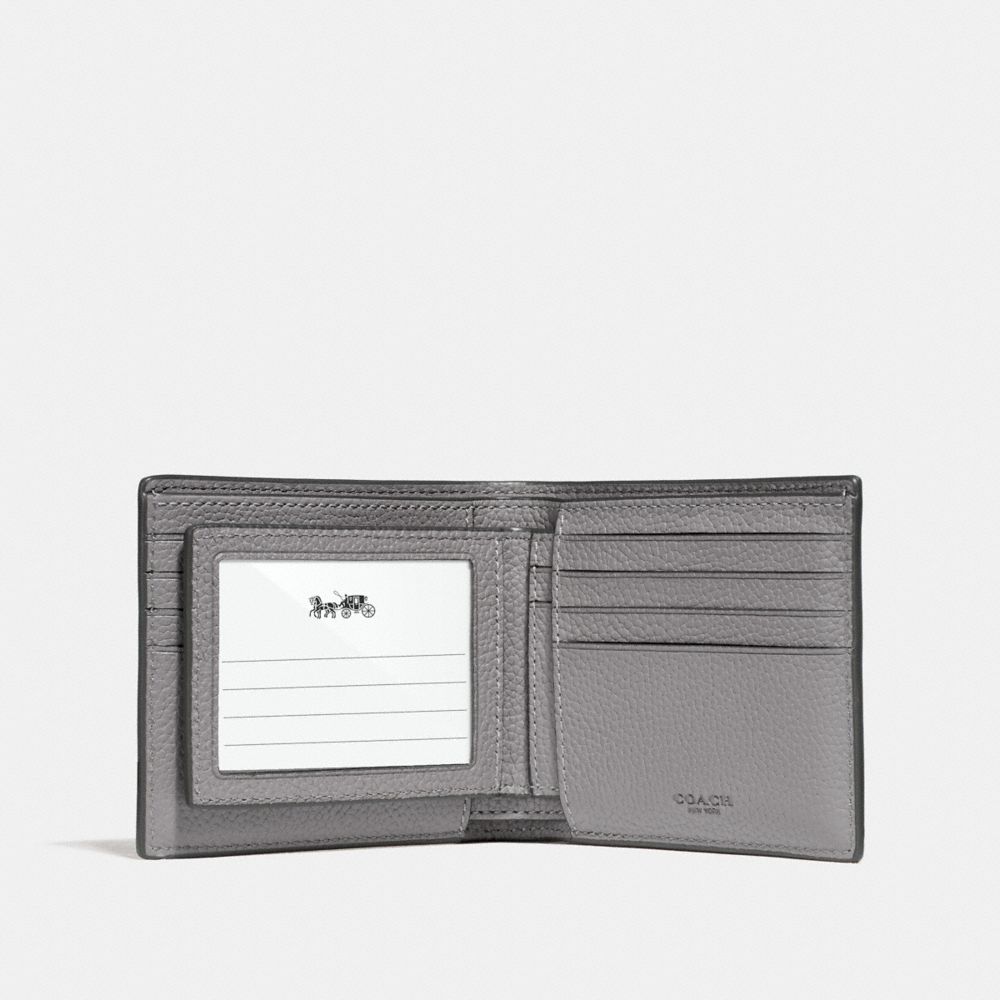 grey coach wallet