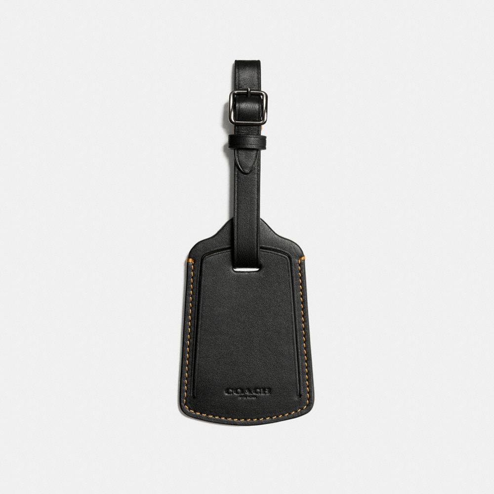 coach leather luggage tags