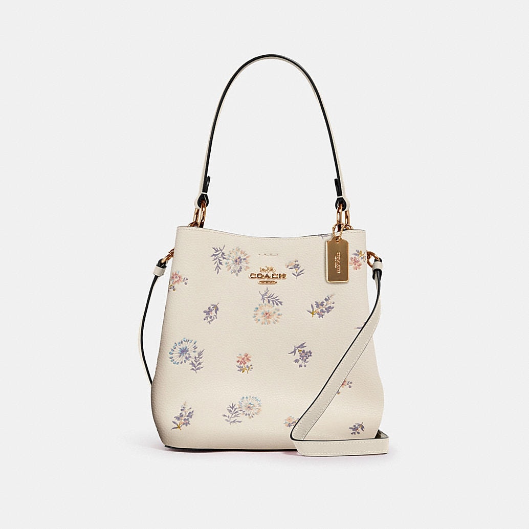 COACH: Small Town Bucket Bag With Dandelion Floral Print
