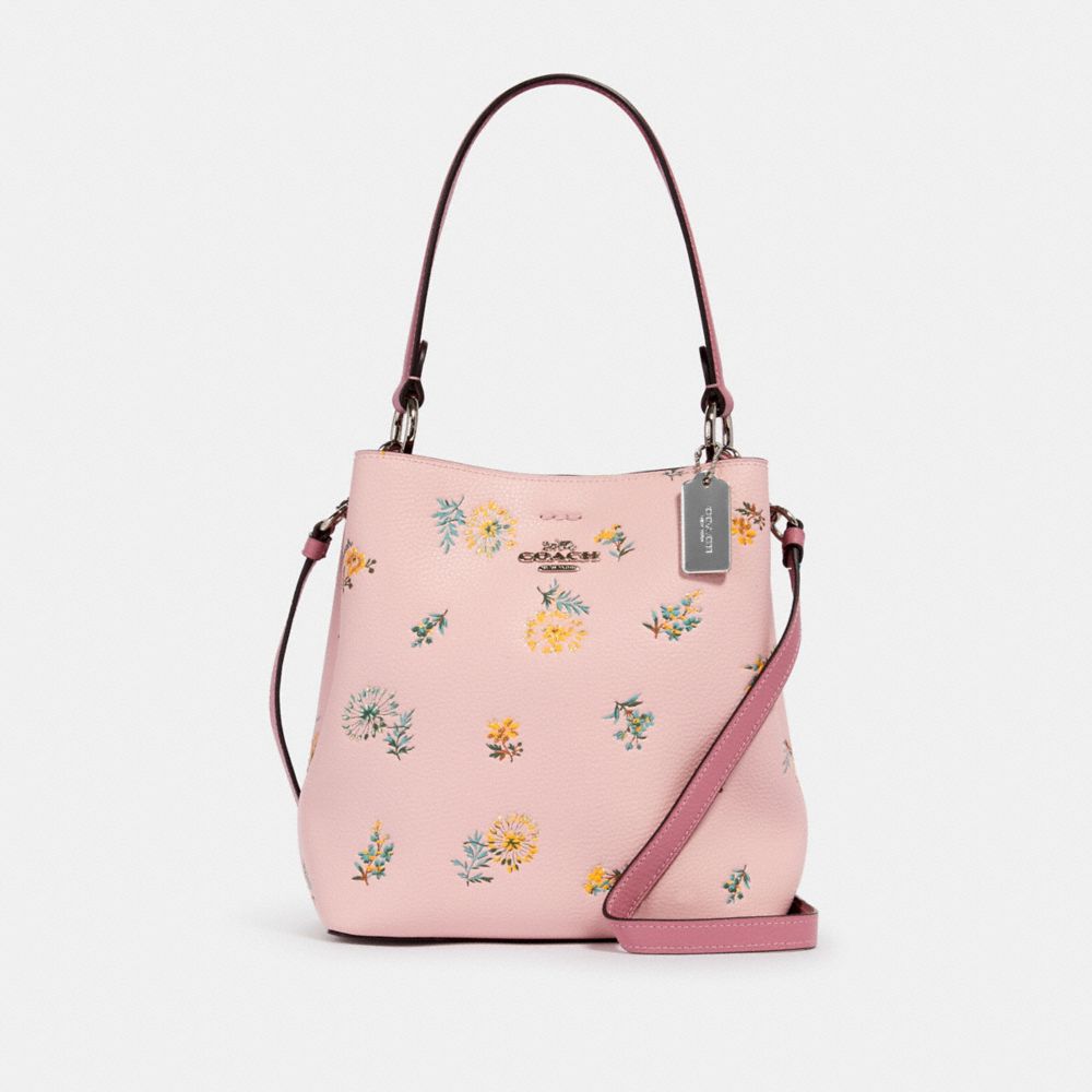 coach pink floral purse