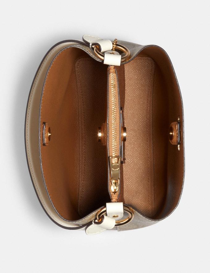 coach small town bucket bag in signature canvas COACH: Small Town Bucket Bag In Signature Canvas