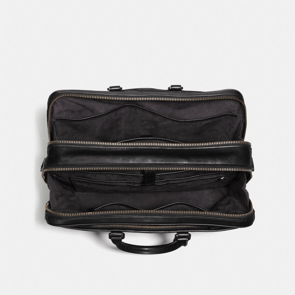 coach double zip briefcase