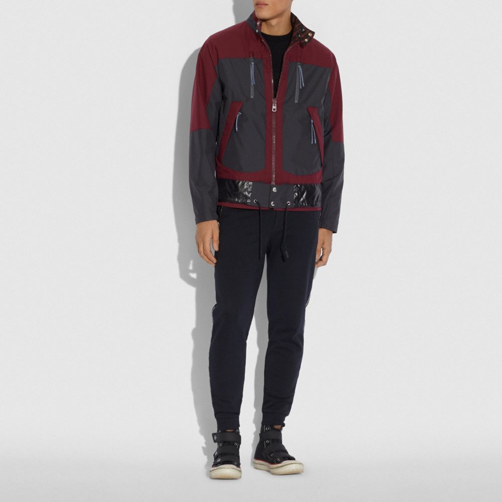 COACH Reversible Plaid Harrington Jacket