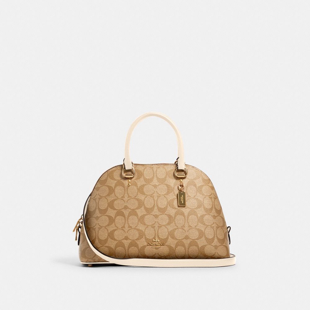 KATY SATCHEL IN SIGNATURE CANVAS