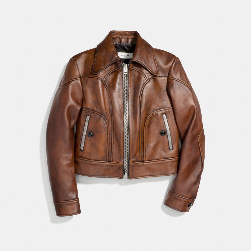 COACH: Landscape Leather Jacket