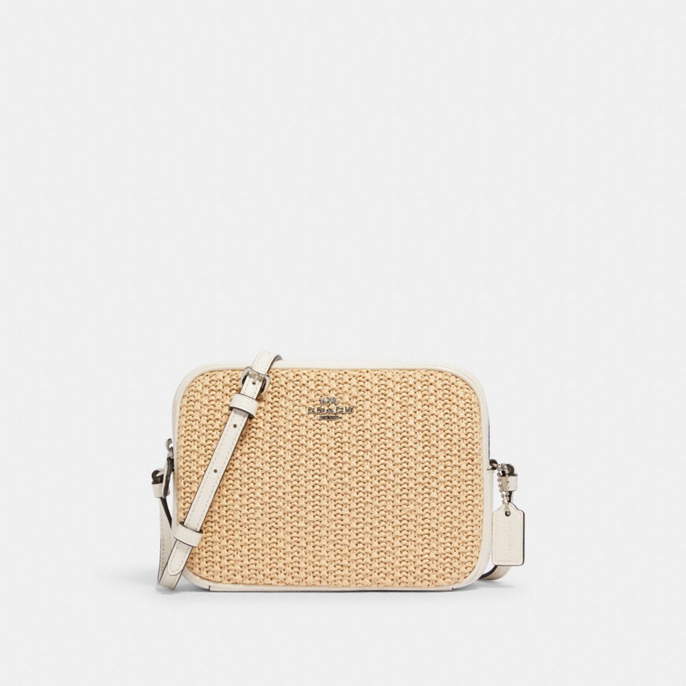 beige camera bag