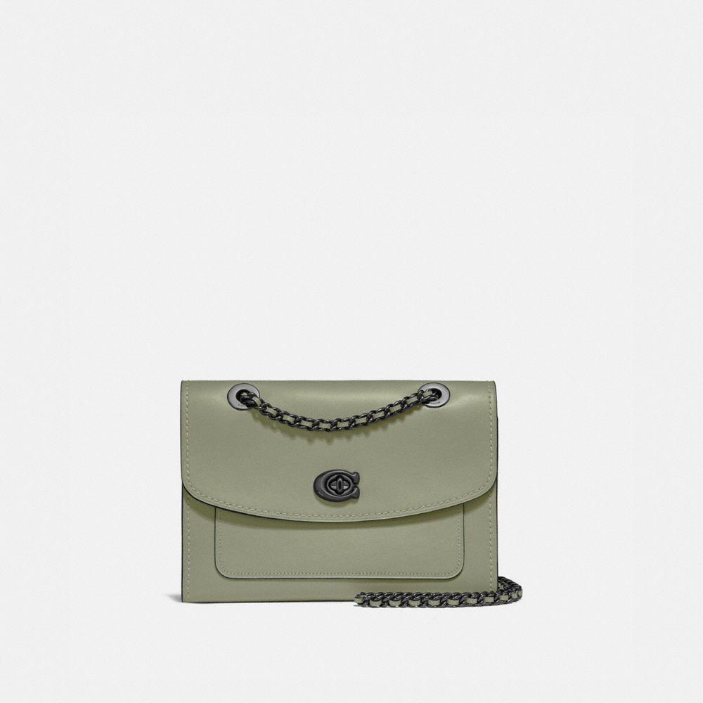 green leather shoulder bag