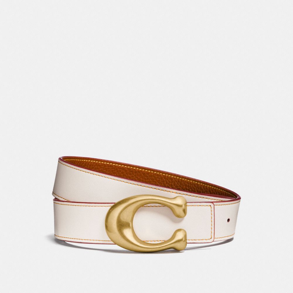 coach sculpted signature reversible belt