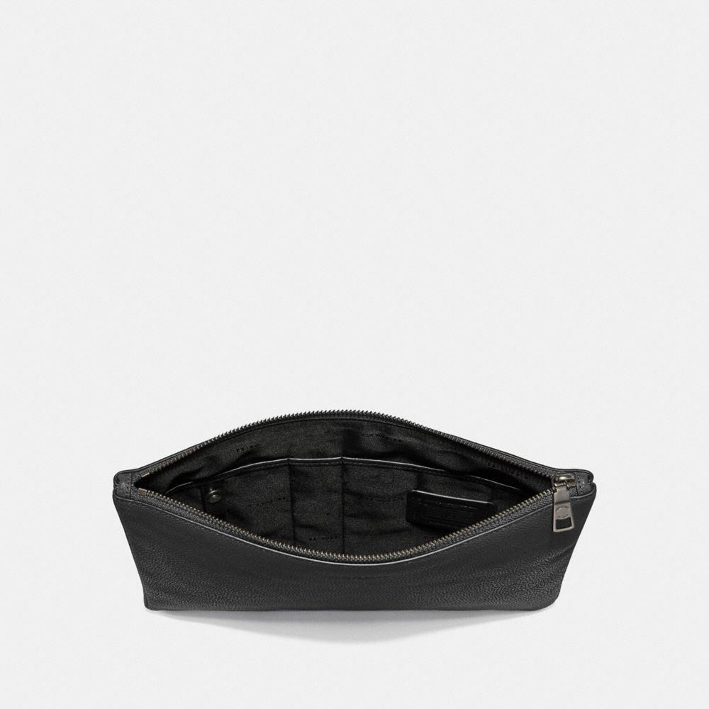 COACH®,LARGE MULTIFUNCTIONAL POUCH,Pebbled Leather,,Inside View,Top View