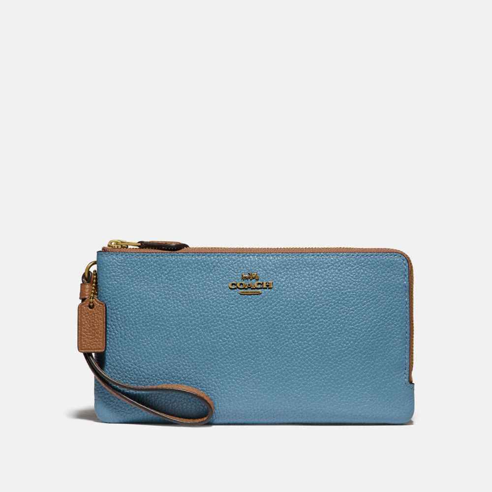 blue coach wallet