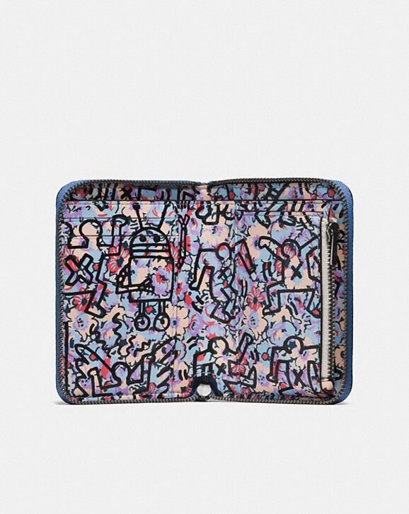 Coach Coach X Keith Haring Small Zip Around Wallet Alternate View 1