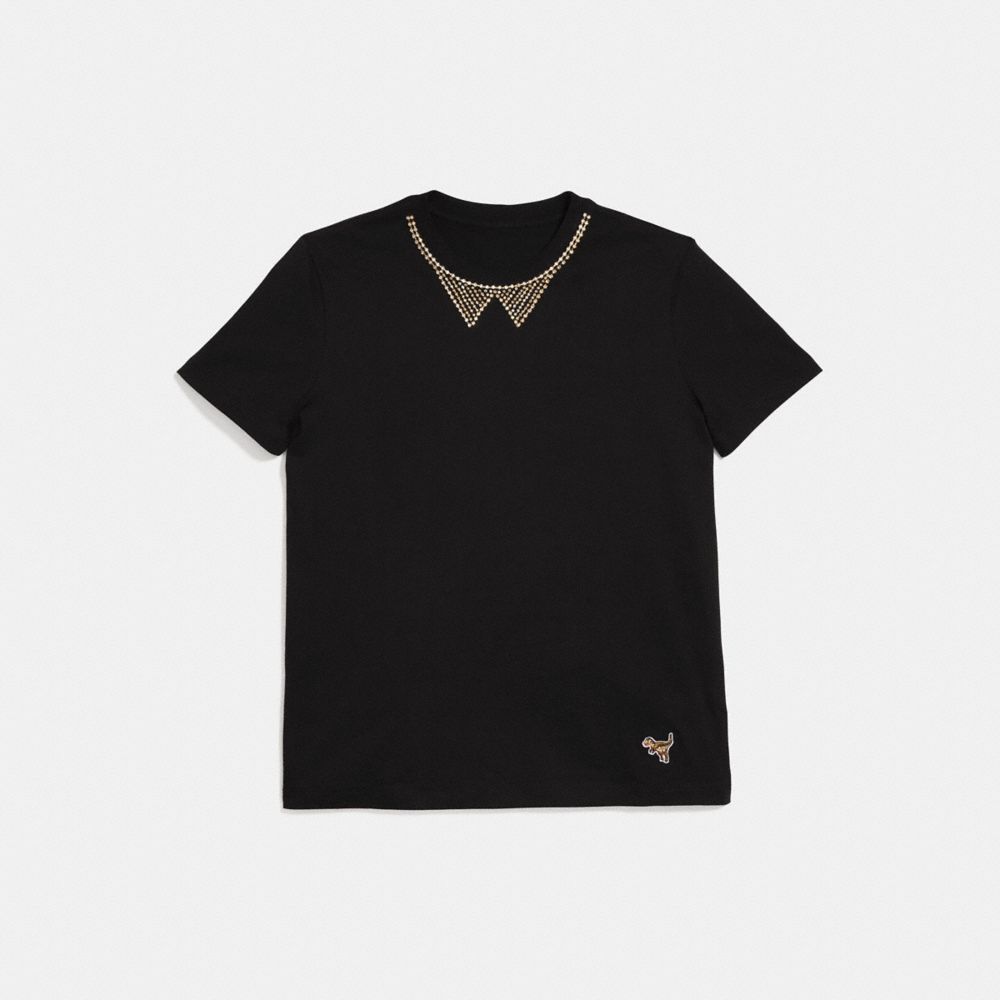 COACH Embellished Collar TShirt