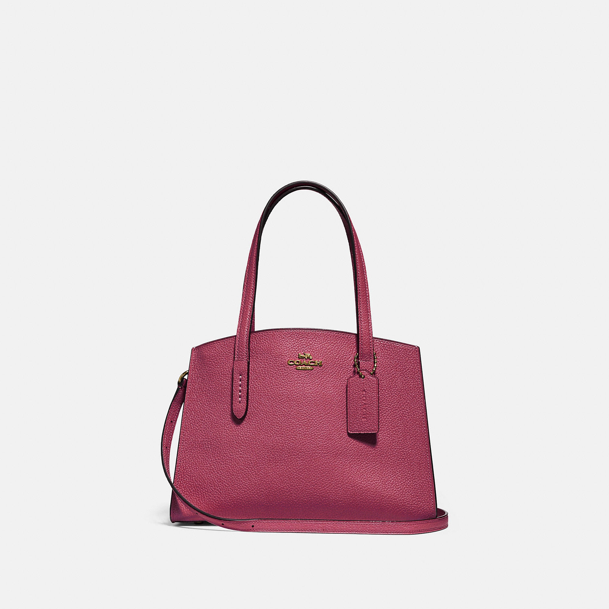 Coach Charlie Carryall 28 In Gd/dusty Pink