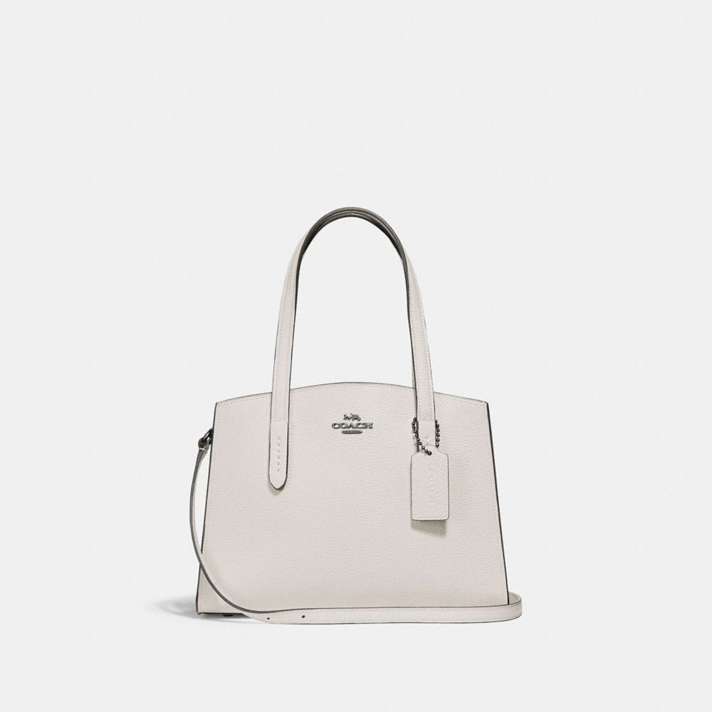 coach polished pebble leather charlie carryall