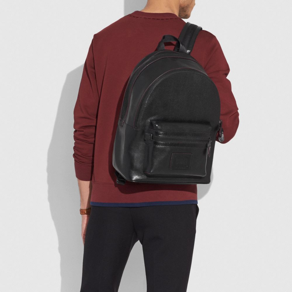 coach black backpack mens